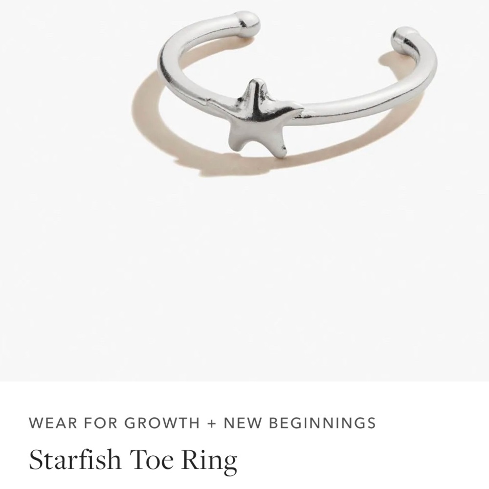 Alex and Ani Starfish Toe ring in Sterling Silver